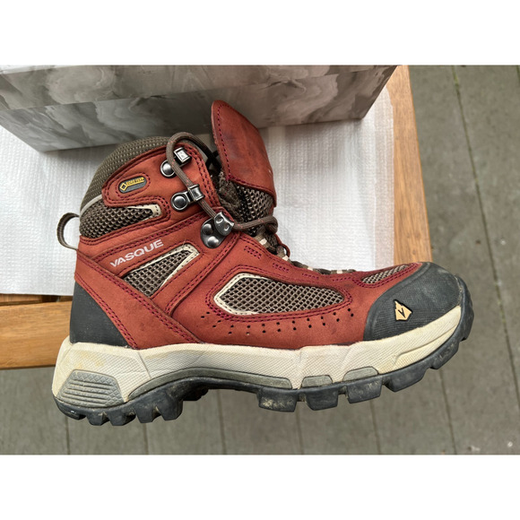 VASQUE HIKING Camping LEATHER burgundy gore tex BOOTS Women’s SIZE 8.5 W - Picture 11 of 11